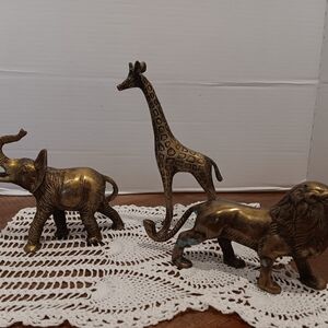 Brass Animal Figurines Set